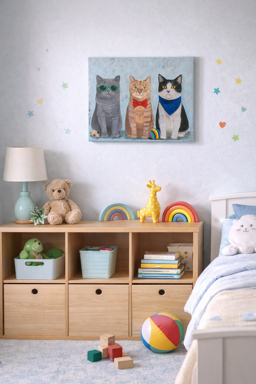 Catitude | Original Cat Painting (12x16 in) Acrylic Artwork