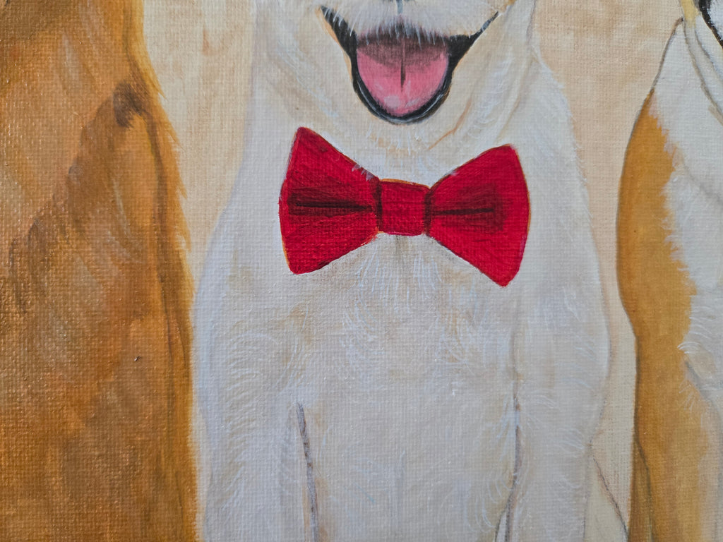 The Aristodogs | Original Dog Painting | Fun & Elegant Wall Art for Dog Lovers (12x16 in)