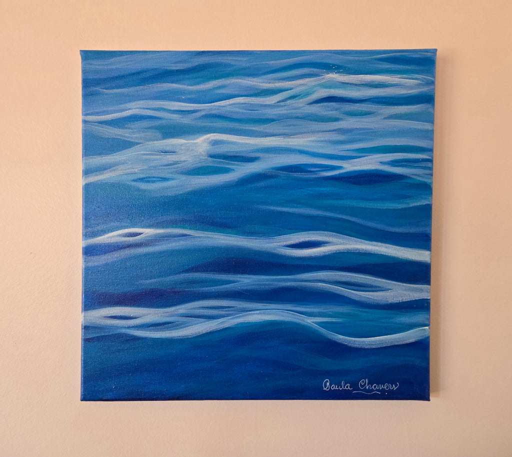 abstract acrylic painting tranquil artwork by Paula A. Chavers