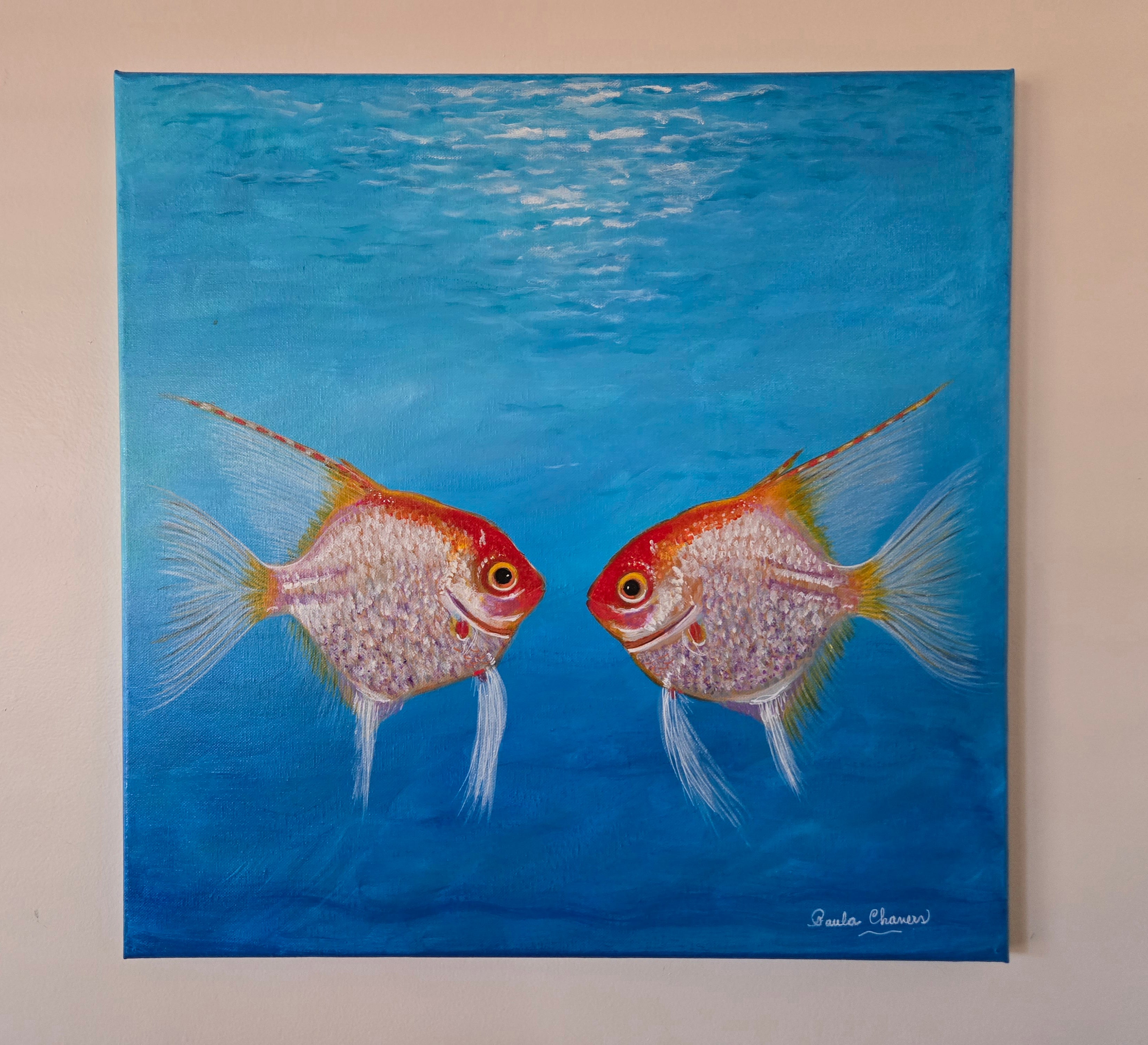 fish underwater acrylic painting marine life artwork by Paula A. Chavers